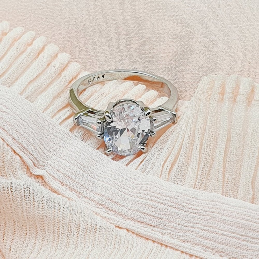 💎Dainty Refine Crystal Pure Oval Fashion Rings for Women, INDN8369 - Picture 2 of 4